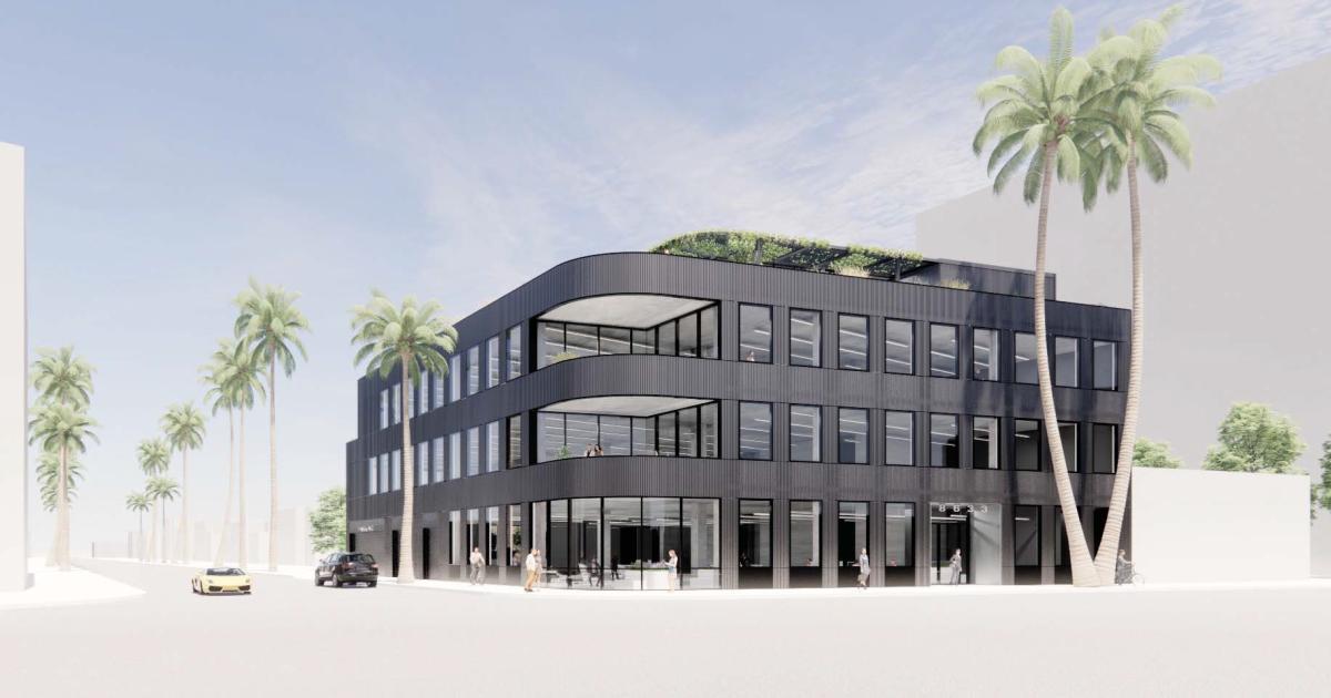 New look for threestory office building planned at 8633 Wilshire in Beverly Hills Urbanize LA